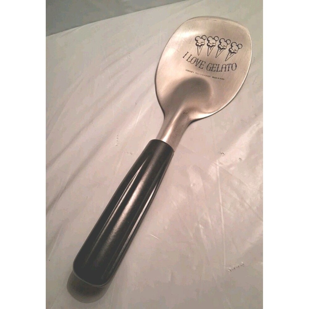 Vintage Disney I Love Gelato Italy Scoop Spade Paddle Metal w/ Black Plastic
